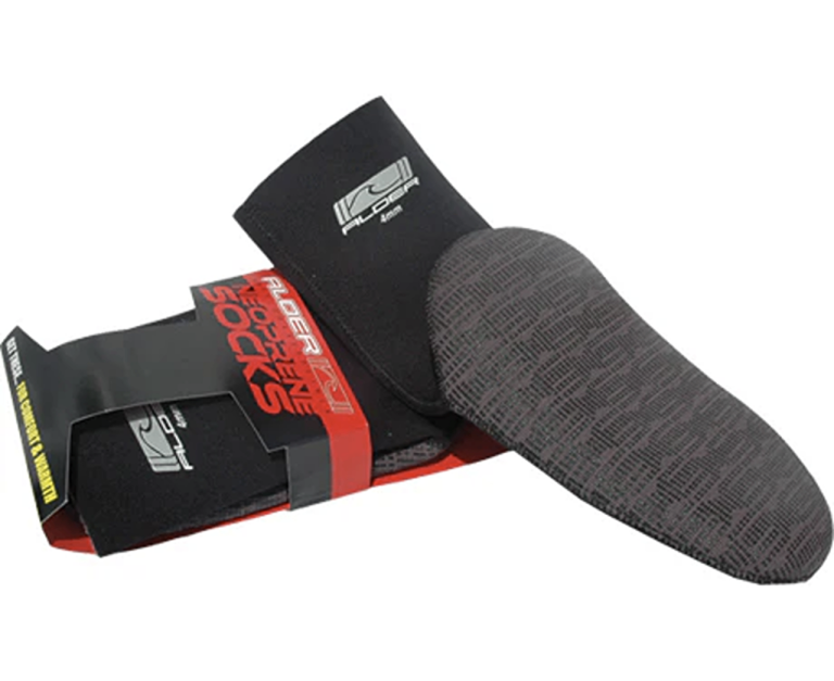 ALDER BURN 4mm WETSUIT SOCKS BLACK AQUA CX SOLVENT FREE SOCK SIZE XL