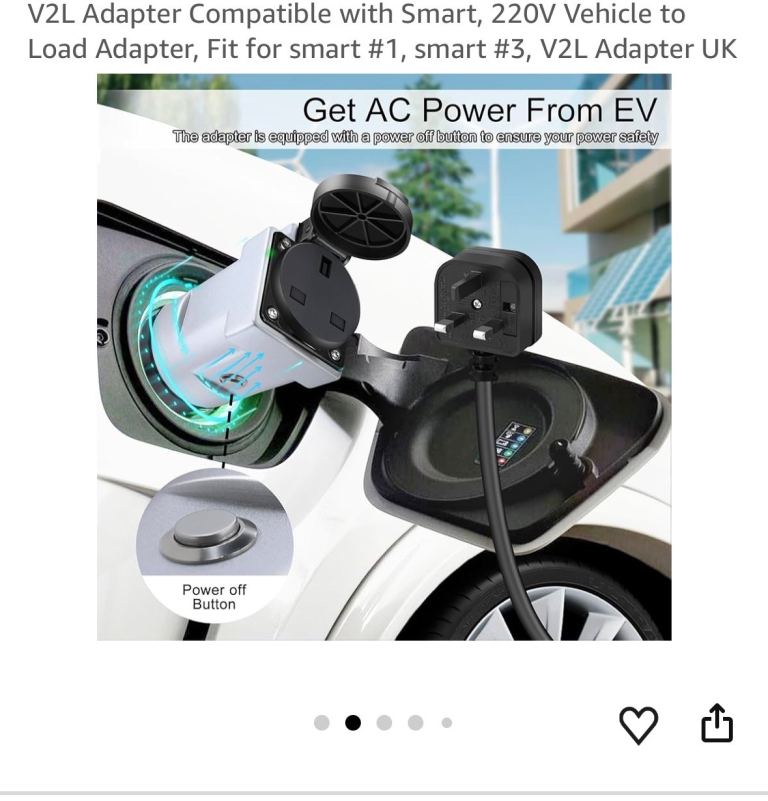 V2L EV Charger Adapter Compatible with Smart Car UK
