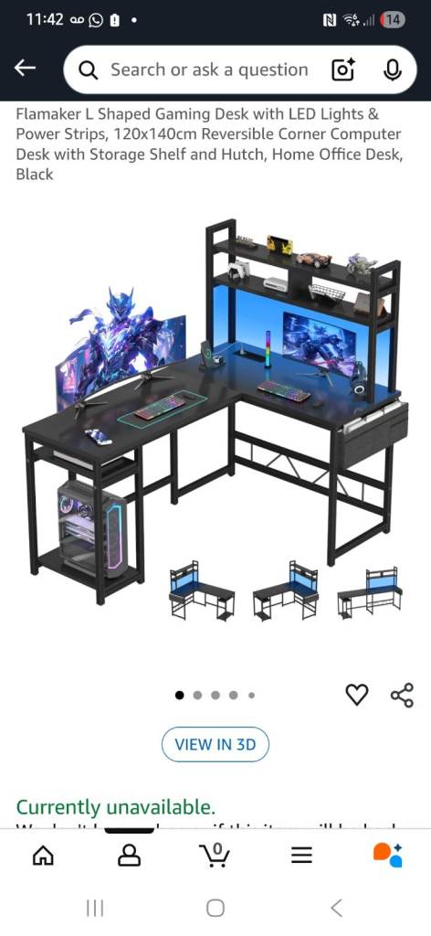 Corner computer desk