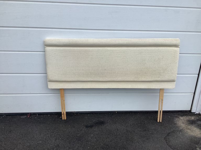 Cream Fabric Headboard for King size bed. Good Condition