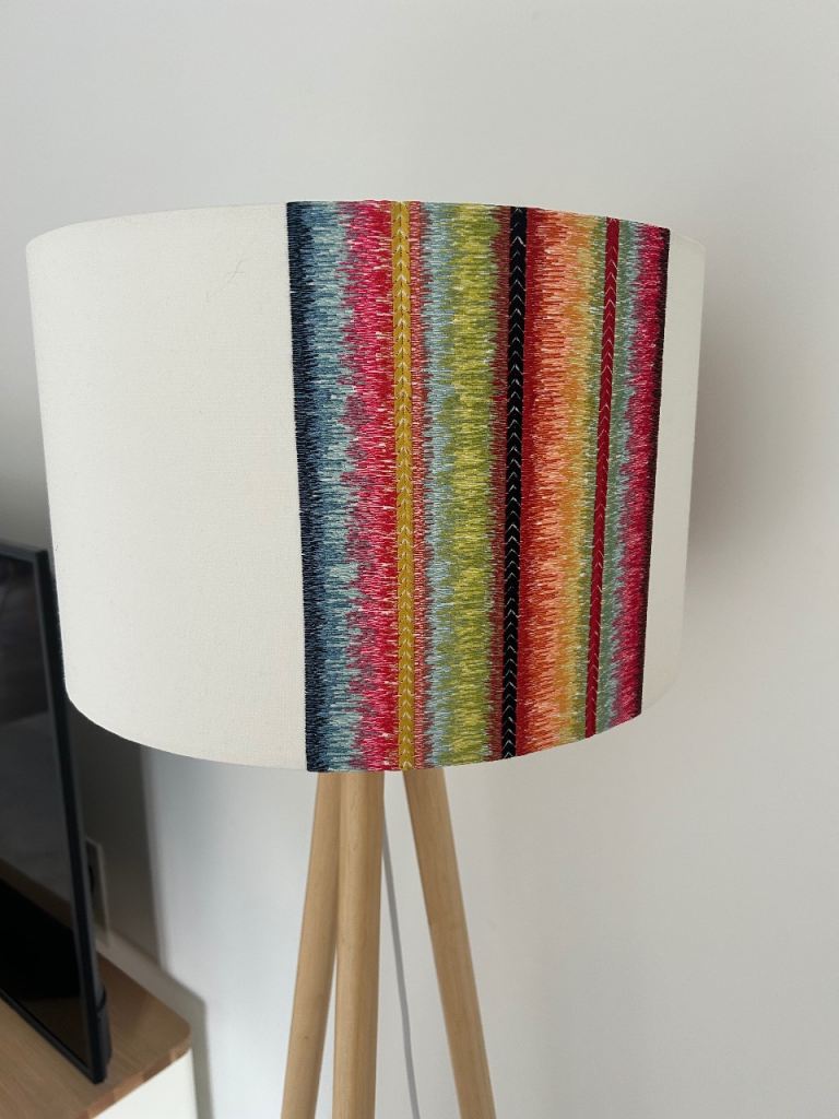Stylish Multicoloured Stripe Lampshade