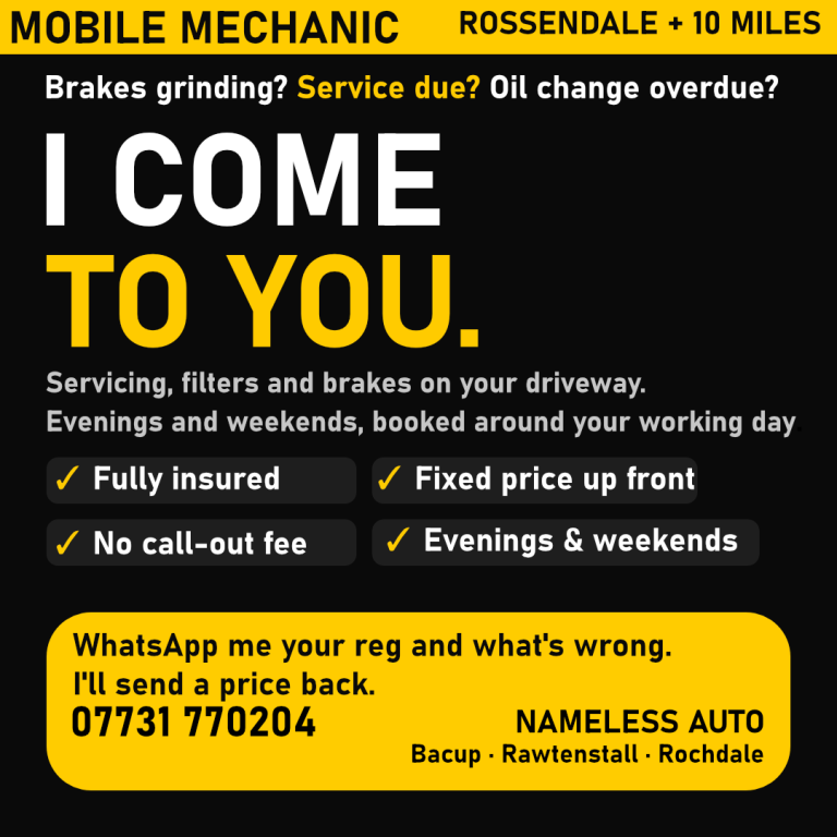 Mobile Mechanic — Servicing, Brakes & Pre-MOT Checks — I Come To You