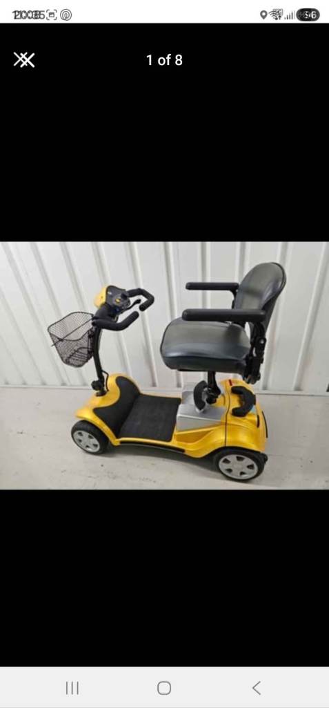 Kymco Mini Comfort Mobility Scooter – Yellow, Good Condition