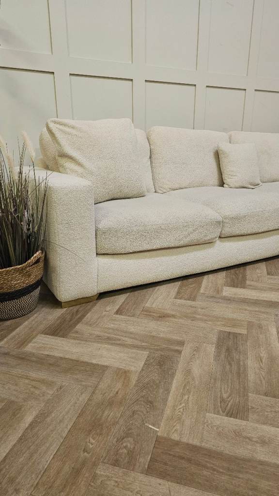 Oak Furniture Land Cream Corner Sofa (Delivery Available)