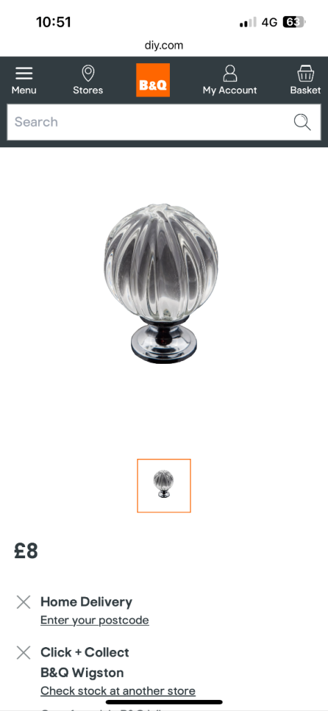 image for 9x Large Crystal Pumpkin Door knobs 