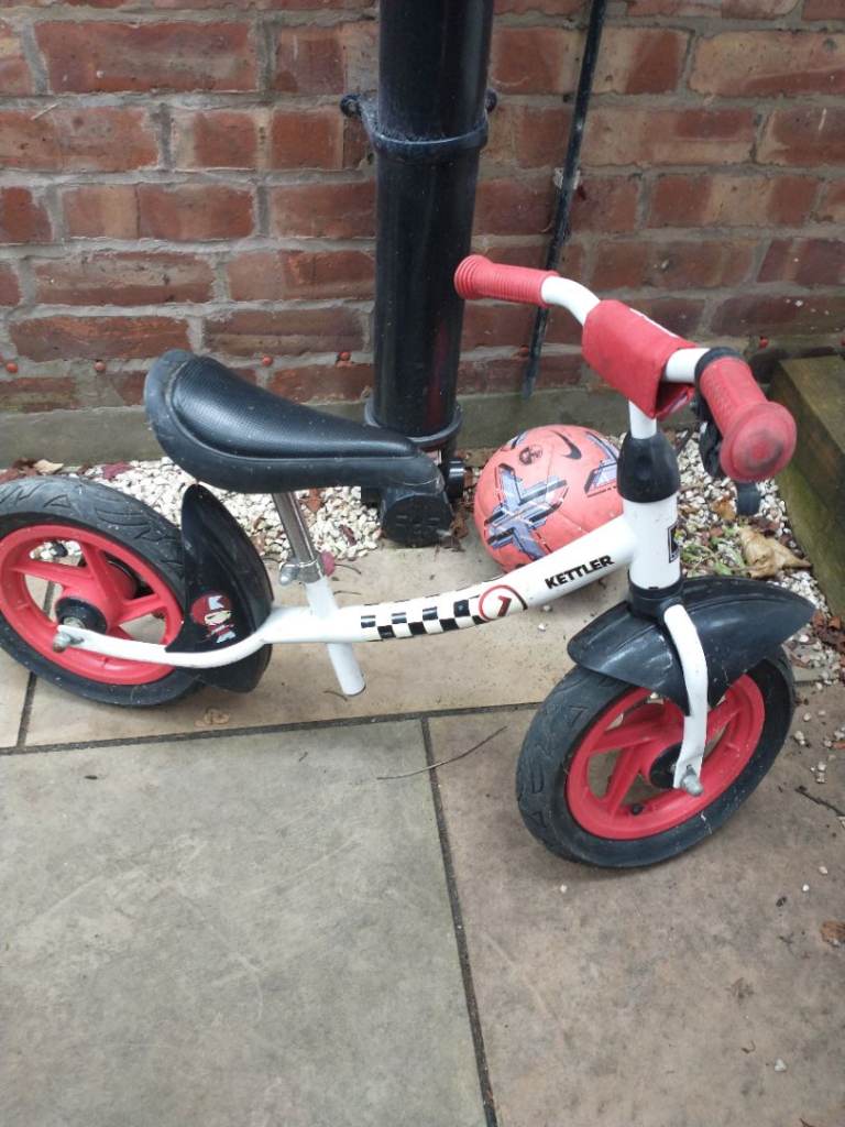 Kettler Balance Bike - White and Red, Good Condition