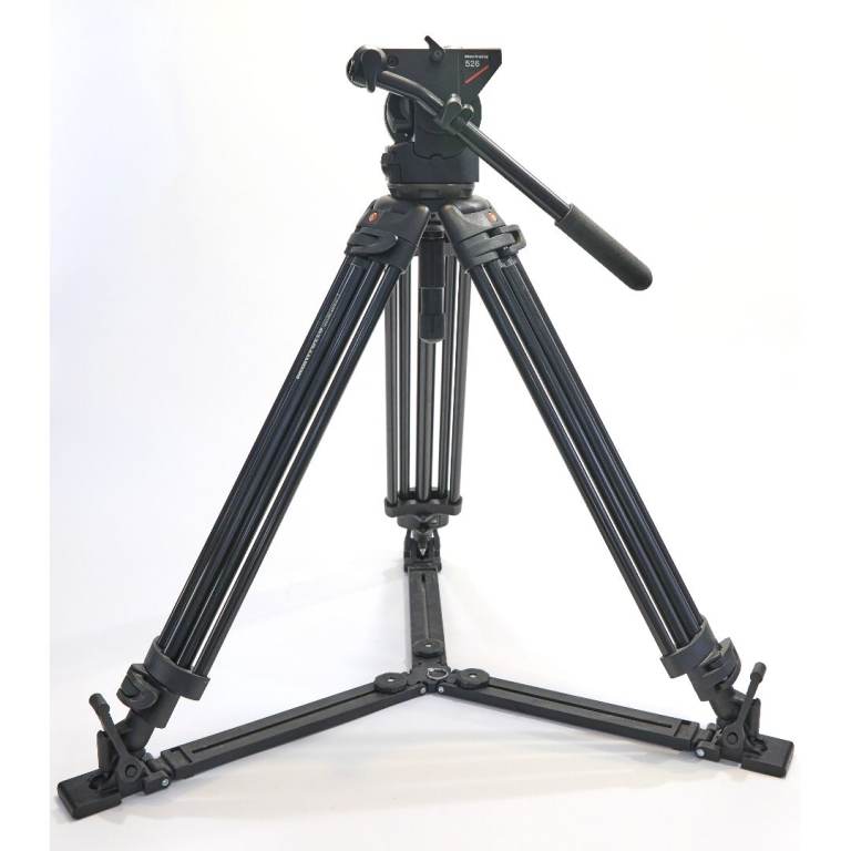 Manfrotto 545GB Tripod with 526 Fluid Head – Professional Video System