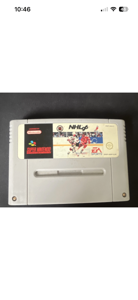 NHL 96 Super Nintendo Game Cartridge – Good Condition