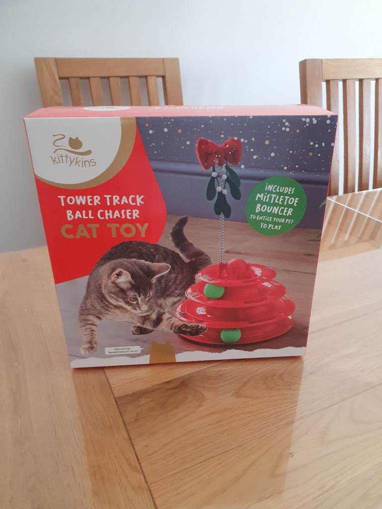 Cat toy tower track Ball chaser 