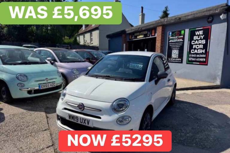 2019 Fiat 500 1.2 S 3dr HATCHBACK Petrol Manual