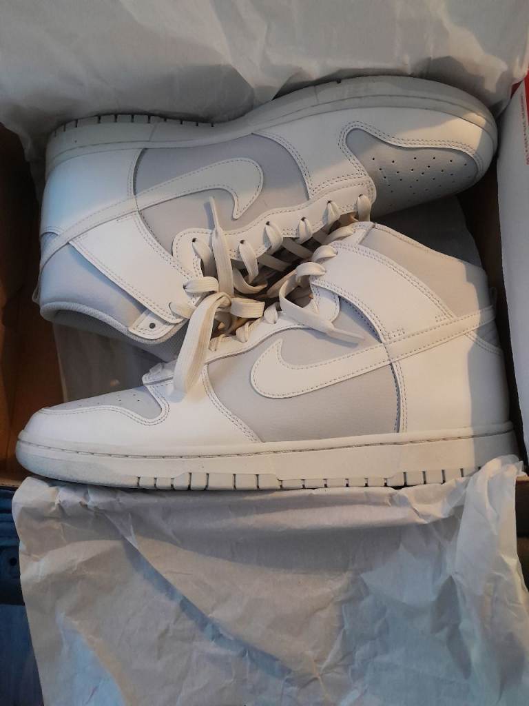 Nike air Dunk Hi Grey and White Uk size12