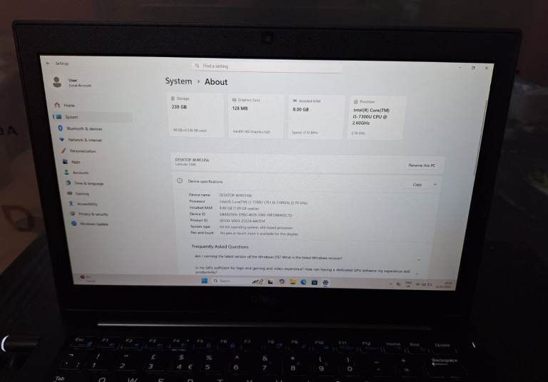 Dell Latitude 7280 | Intel Core i5 7th Gen  8GB RAM  Windows 11 Pro
