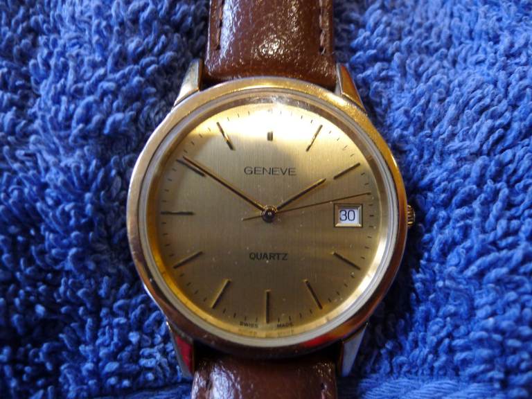 Geneve Brand Analogue Quartz Men's Watch from 2000. Made in Switzerland.