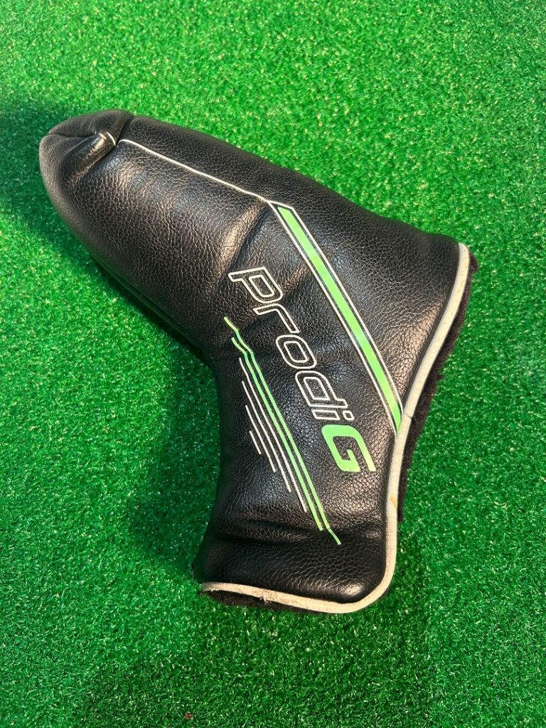PING  PRODI•G BLADE PUTTER HEADCOVER.  Black w/ lime & white.