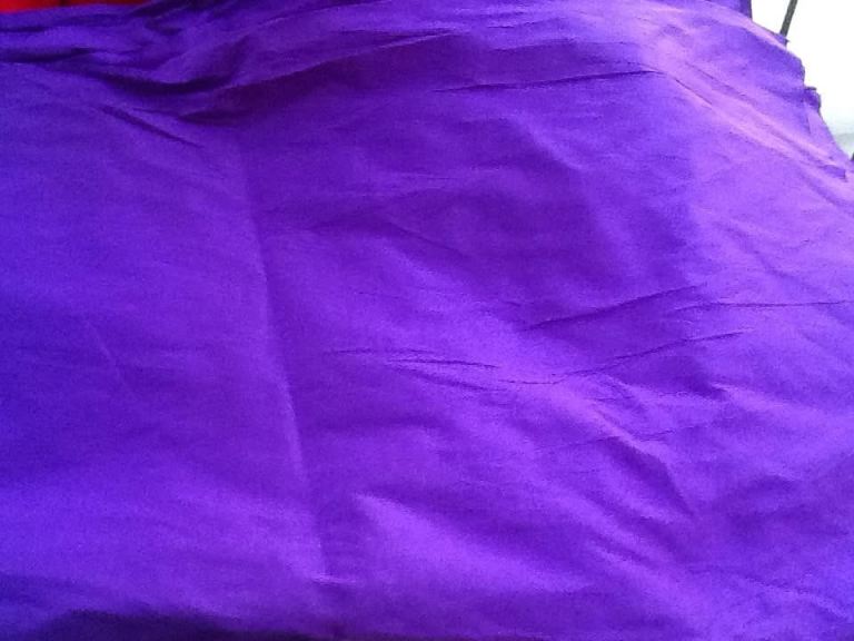 Purple silk and lining