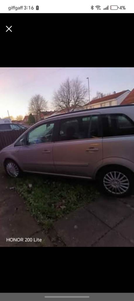 Vauxhall, ZAFIRA, MPV, 2010, Manual, 1686 (cc), 5 doors