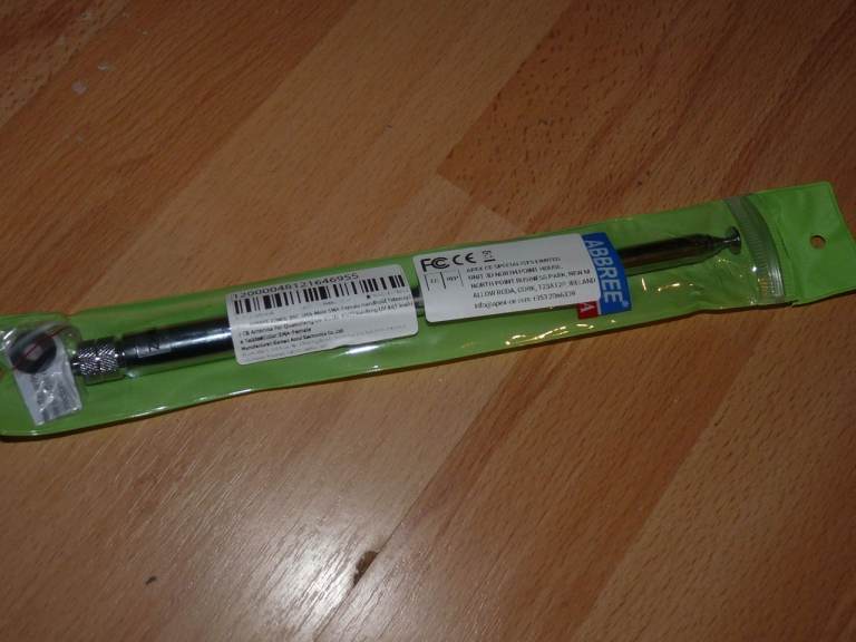 ABBREE 27MHz Silver Telescopic CB Scanner Radio Antenna SMA Female Connection