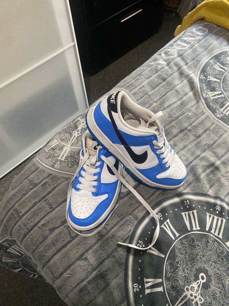 Nike Dunks blue & white uk size 5.5 used good condition 