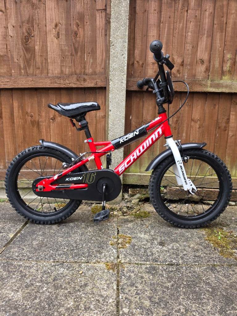 Schwinn Koen 16” Kids Bike Childrens Bicycle Red Black