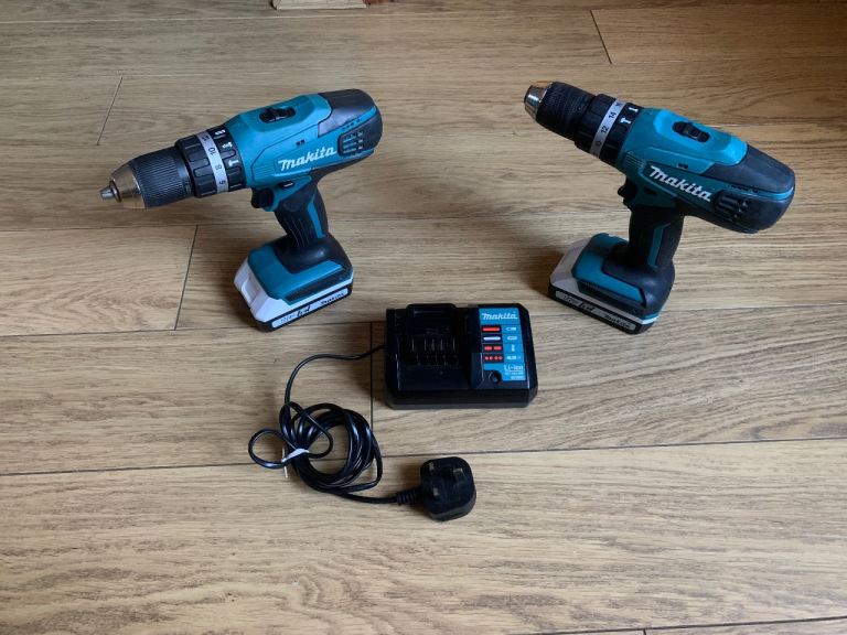Makita HP457D TD127D 18V Combi Drill & Impact Driver + 2x1.3Ah Batteries/Charger