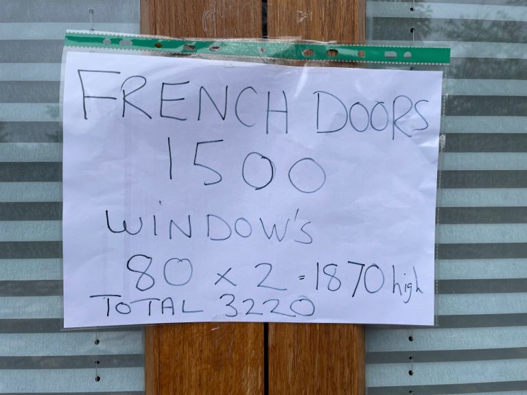 Oak conservatory windows and door