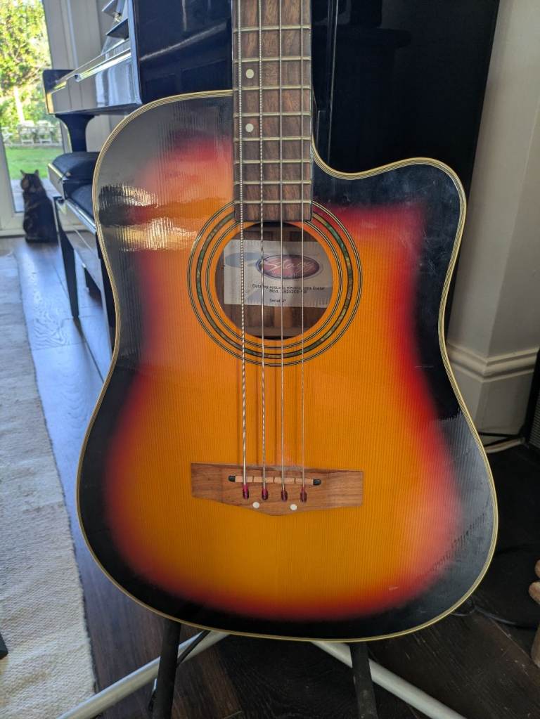 Stagg Acoustic Bass Guitar AB203CE-SB, great condition 