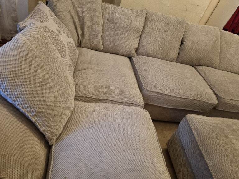 Corner sofa L shape with foot stool  dlever available 