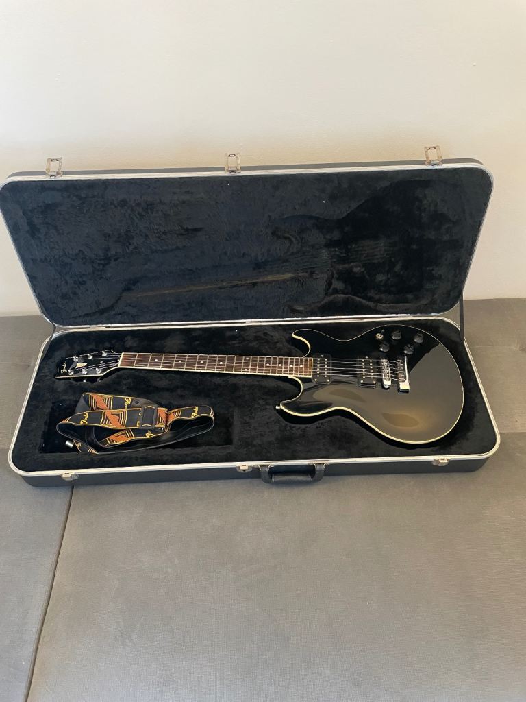 1980s Fender Flame Standard (Master Series, Japan) – Black w/ Case