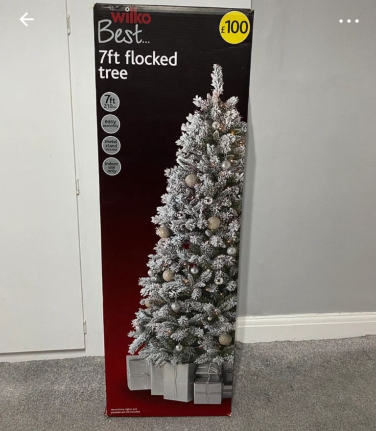 image for 7ft flocked Christmas tree 
