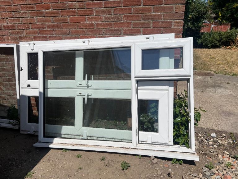 White UPVC Double Glazed Windows – Used, Various Sizes