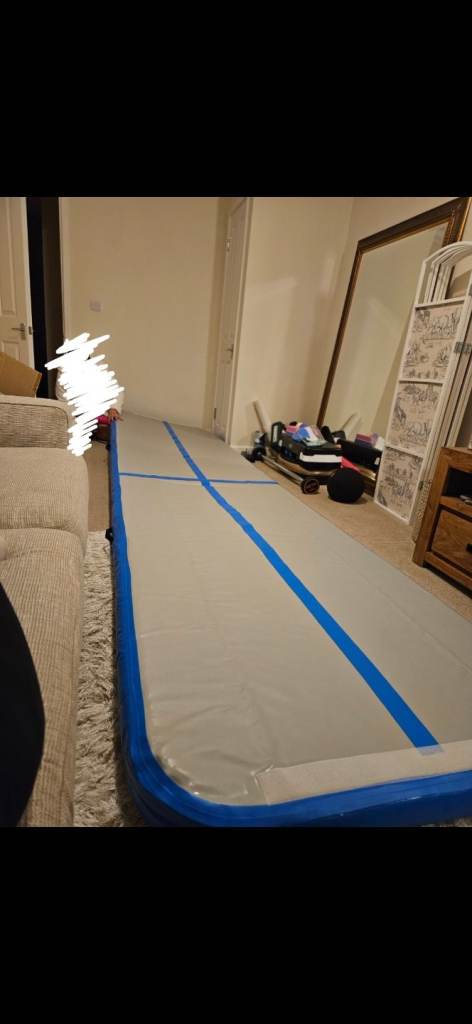 Air Track Gymnastics Mat - Excellent Condition, Blue