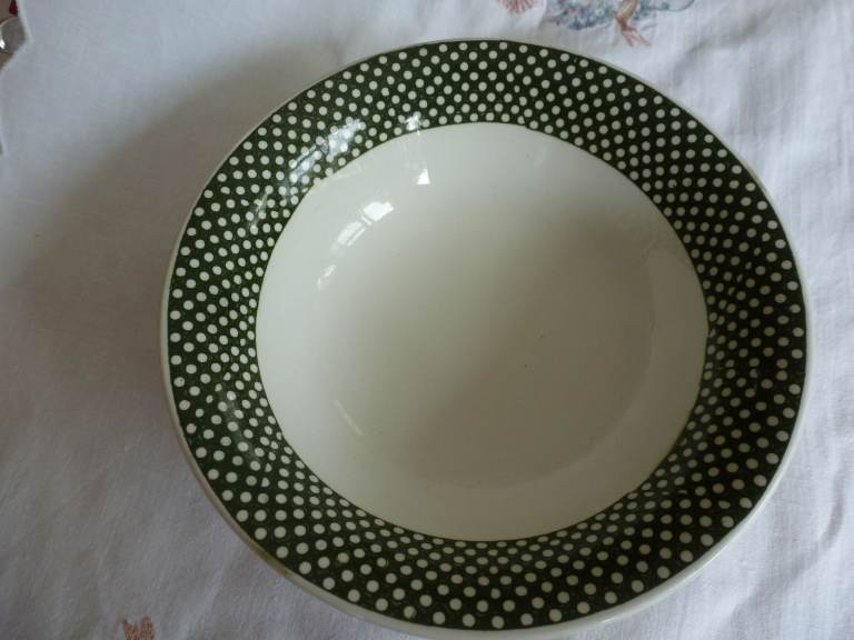 Antique Bristol Cranberra pottery bowl