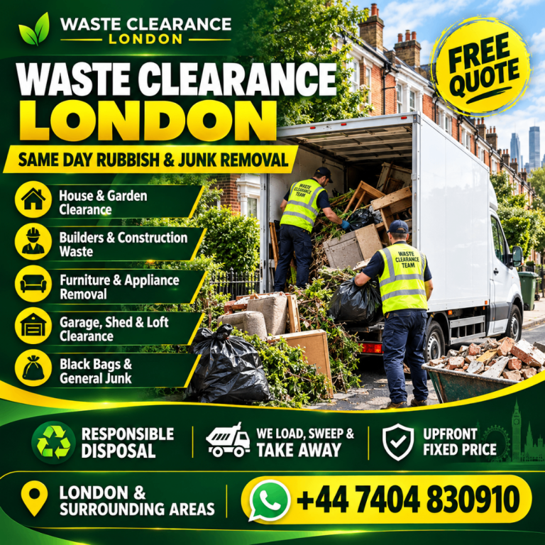 Waste Clearance London | Same Day Rubbish Removal | House, Garden & Builders Waste | Free Quote