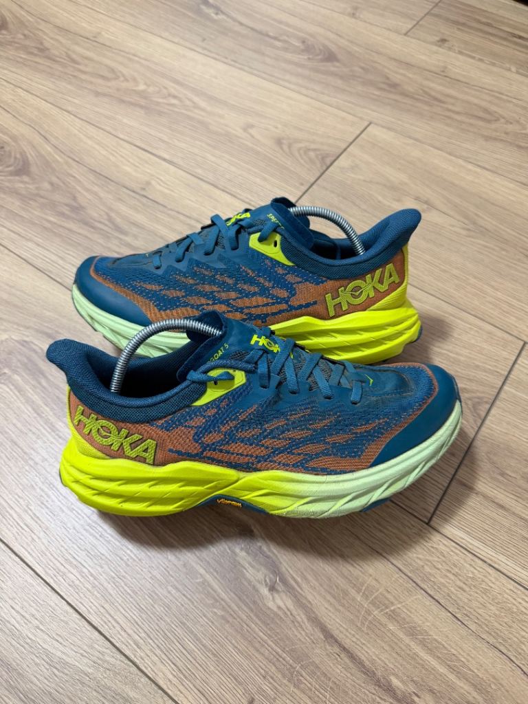 Hoka Running Trainers - Blue/Orange/Yellow, Good Condition