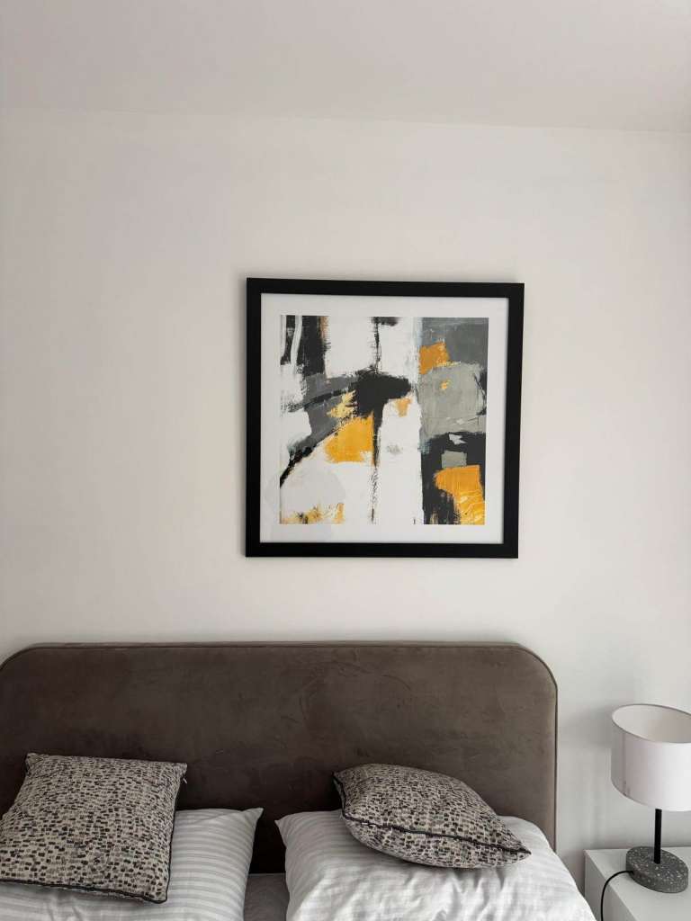 Modern Abstract Framed Art – Excellent Condition | Large Statement Piece