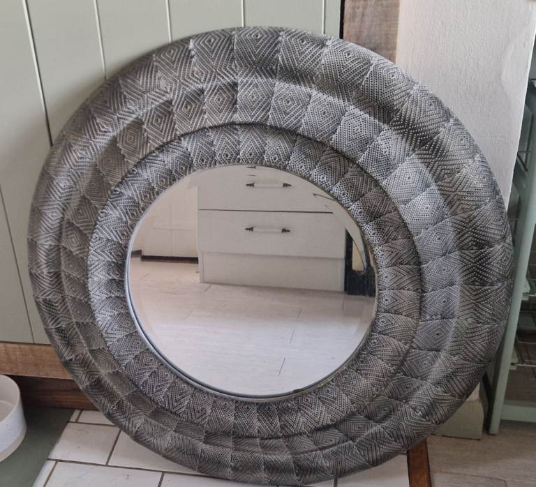 Round moroccan style Metal Mirror - As Good As New