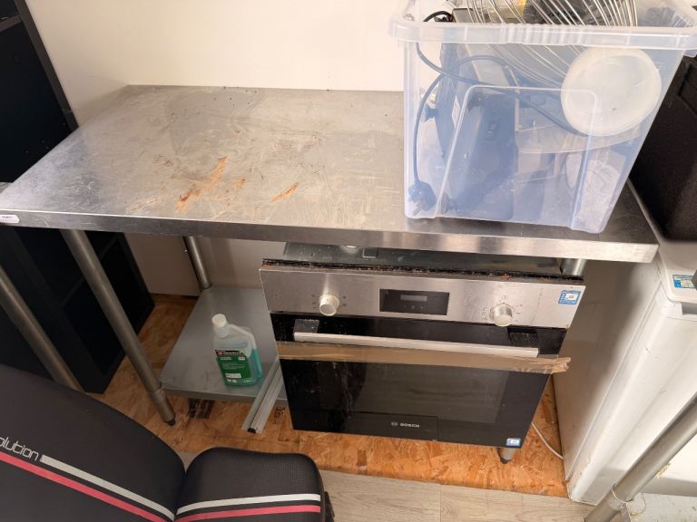 Stainless steel catering tables x 3