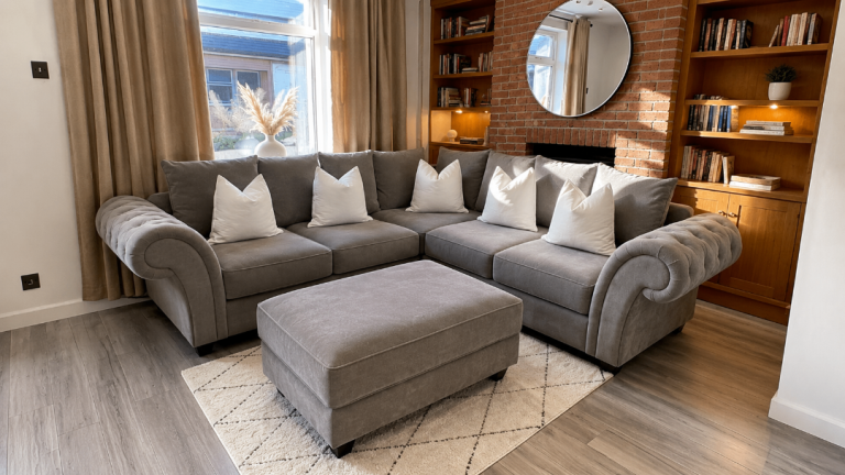 Windsor Chesterfield Sofa Collection | 5 Seater Corner Sofa & 3+2 Sofa Set  | Pay On Delivery