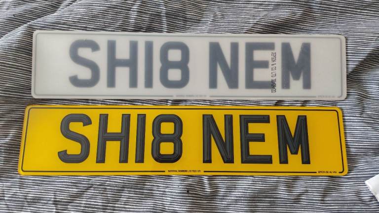 Private Number Plate SH18NEM 