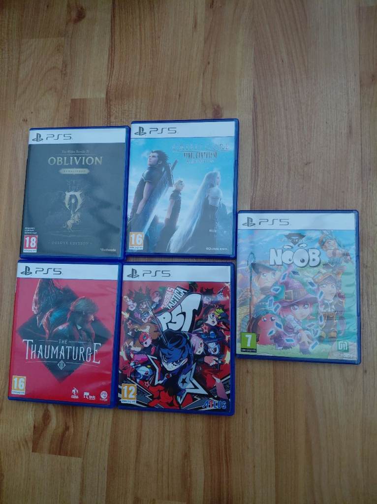 PS5 Games Bundle - Oblivion, Thaumaturge, Persona 5 Royal, Noob