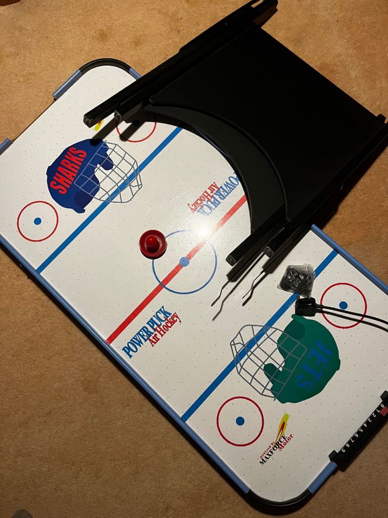 Powerpuck Kids Air Hockey Table – Good Condition, Multicoloured Plastic