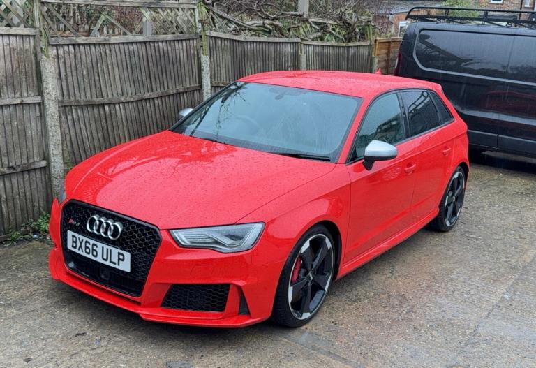 2016 [66] AUDI RS3 2.5 TFSI PETROL S TRONIC QUATTRO 5DR HATCHBACK RED ULEZ 113K