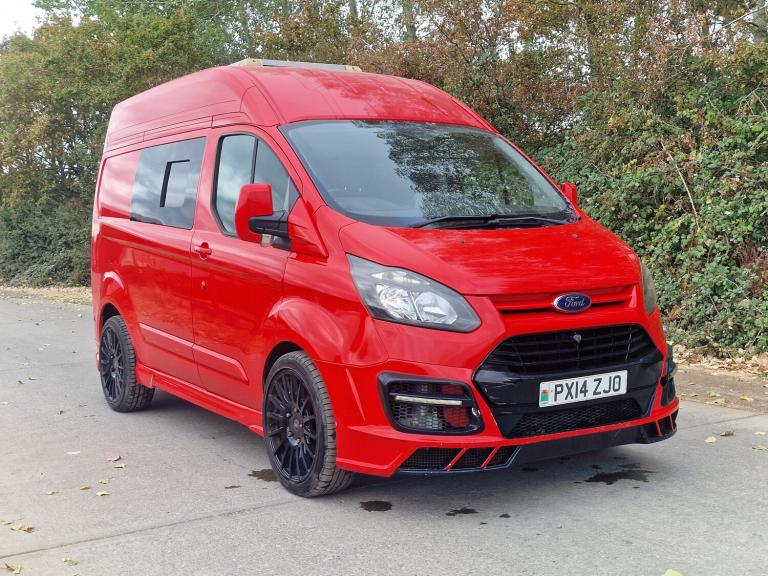 2014 Ford Transit Custom 290 Red High Roof Crew Cab  73k Miles  Drives Perfect