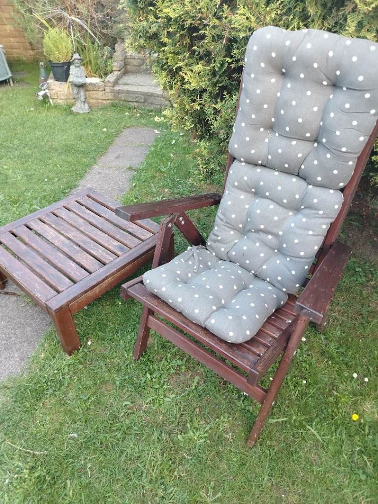 Ikea Garden coffe table and wooden armchair 