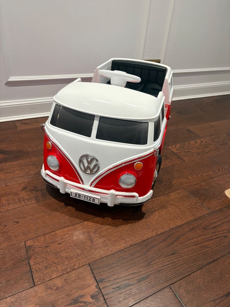Volkswagen Camper Van Ride-On Toy – Red and White, Good Condition