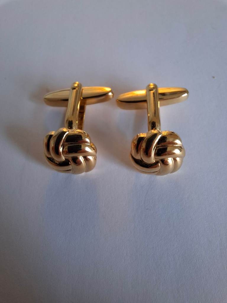 Vintage Gold Tone Knot Cufflinks Love Knot W Germany Retro Classic