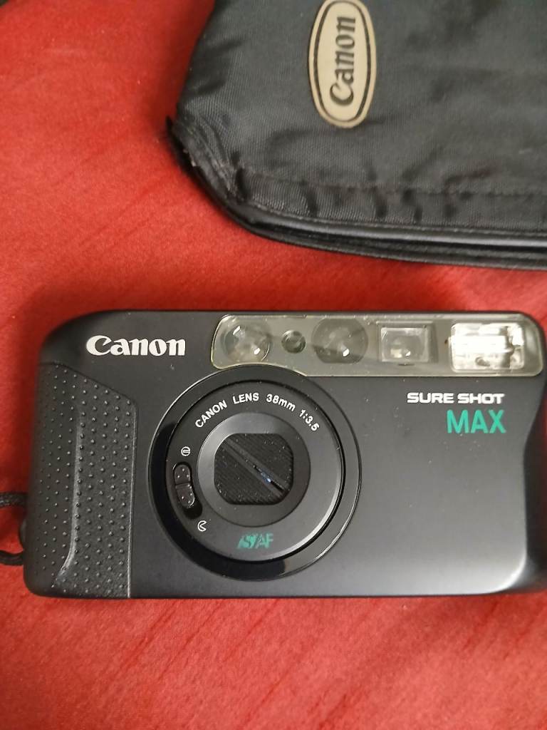 Canon Sure Shot Max Film Camera with Case – Good Condition