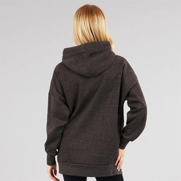 Dark Grey Marl Old Navy Zipped Hoodie-Size L/UK 10-12. POST OR COLLECT!