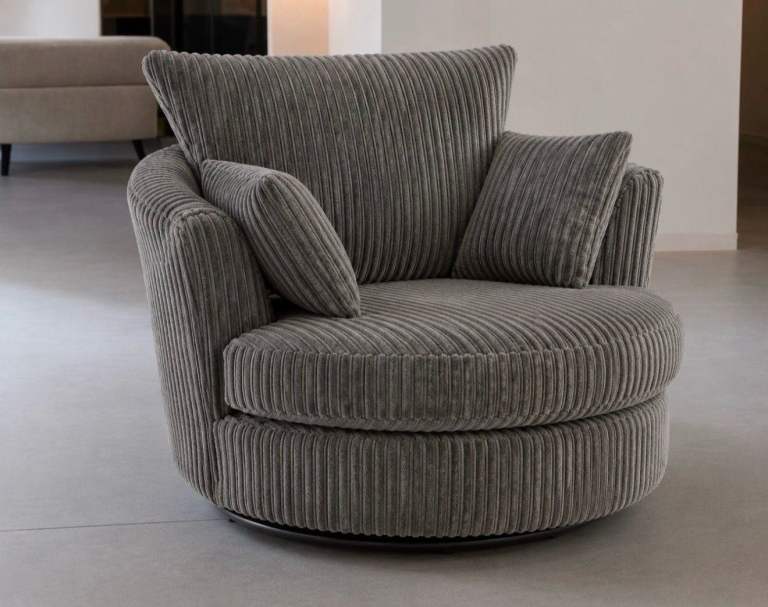 BRAND NEW jumbo cord swivel chair - Available in a variety of colours