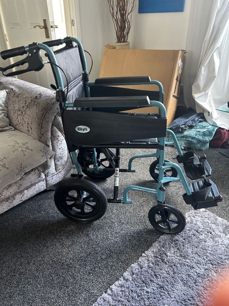 Days Lightweight Wheelchair – Blue, Excellent Condition